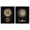 Stupell Industries Astral Eye & Moon Phases 2pc Framed Giclee Wall Art Set Design by Oliver Jeffries